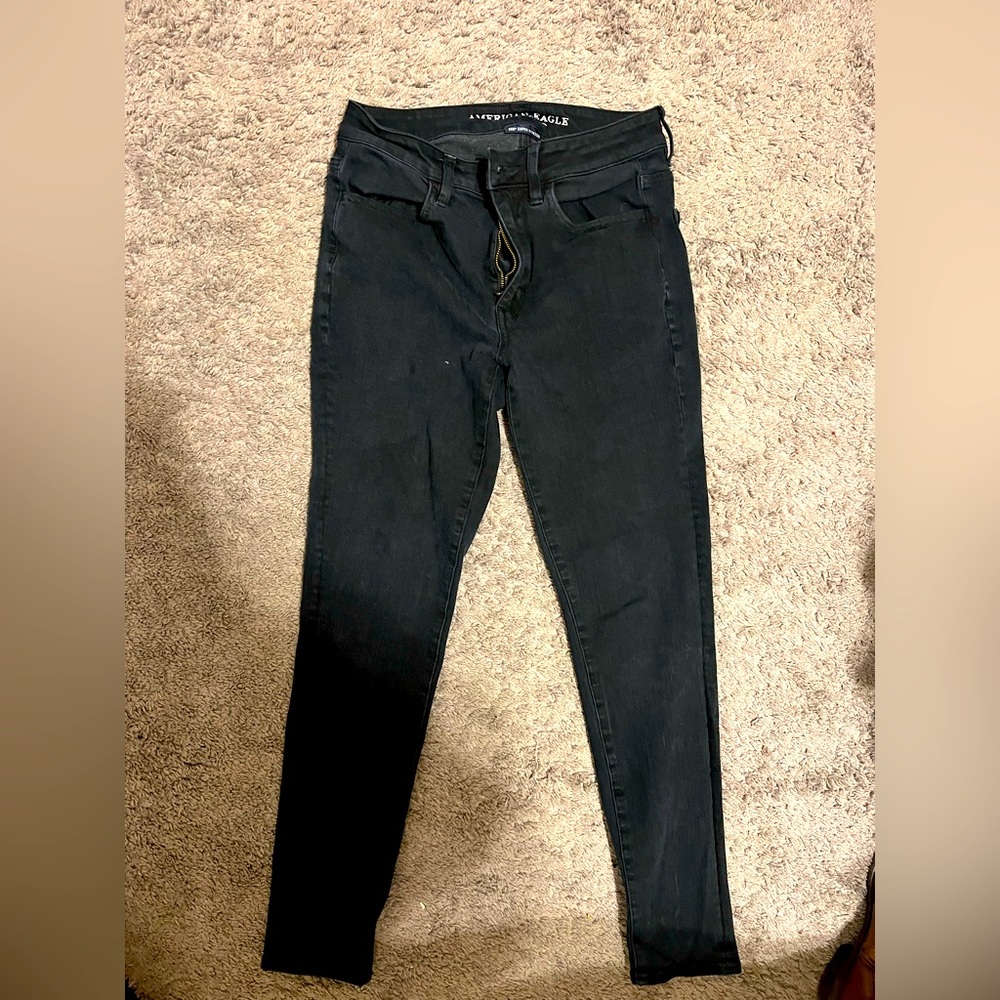 AMERICAN EAGLE Black Hi-Rise Jeggings